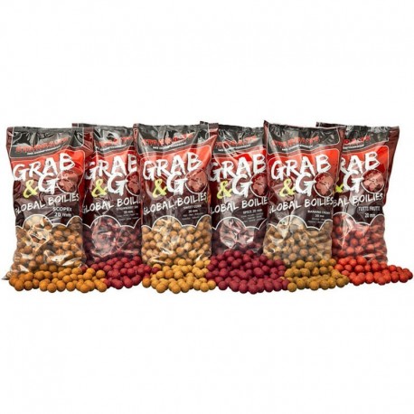 GRAB & GO GLOBAL BOILIES 20MM 1KG GARLIC